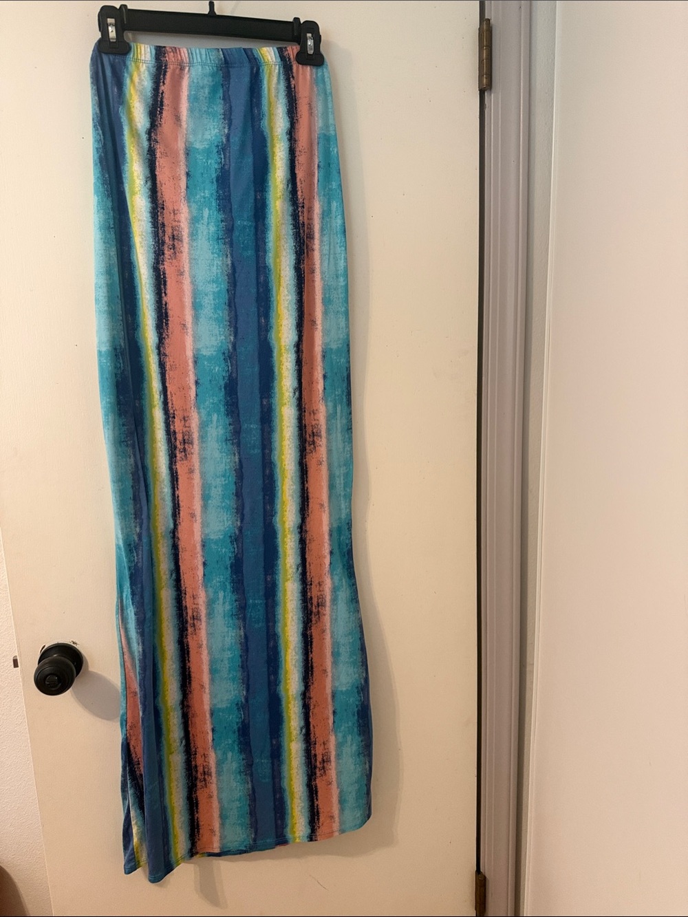 Striped Blue & Coral Maxi fitting well dress!!